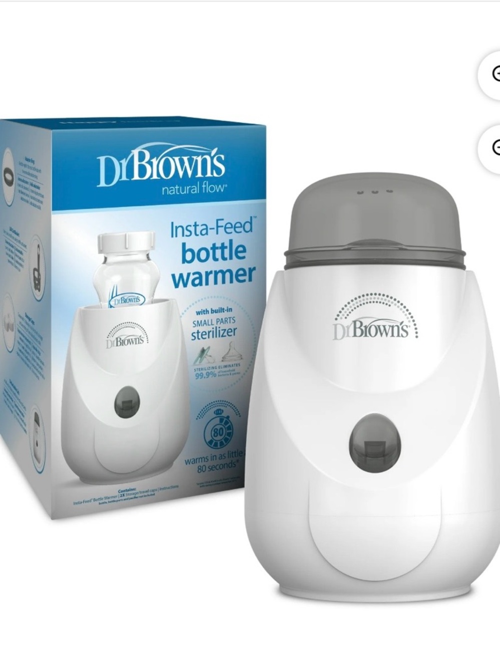 Dr. Brown's White Insta-Feed Bottle Warmer
